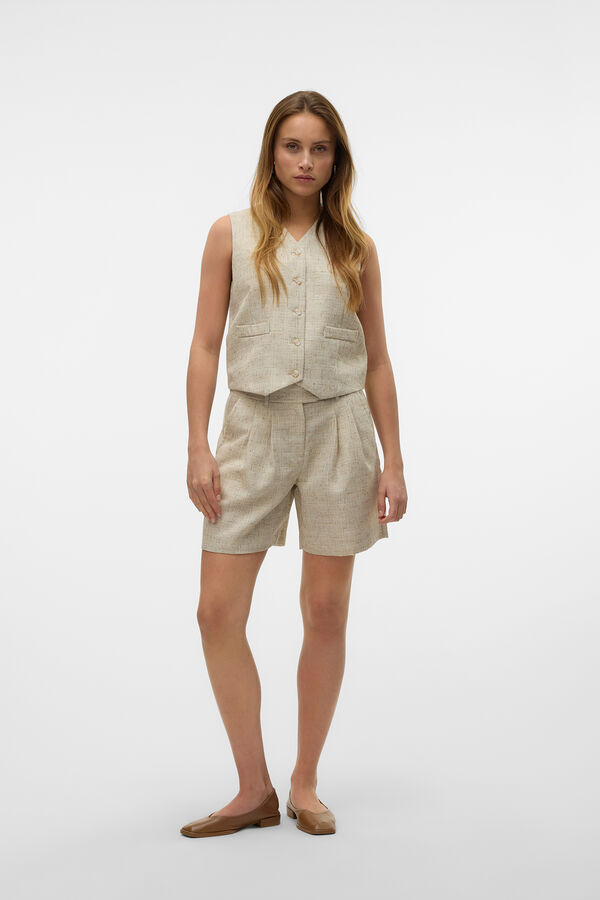 Vero Moda Linho efeito colete Cinzento