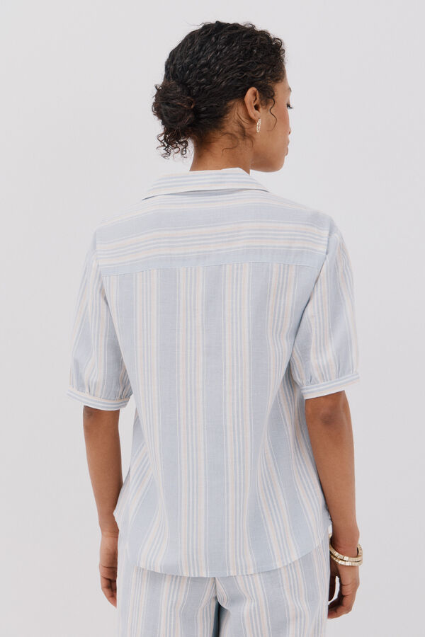 Cortefiel Camisa manga curta Azul