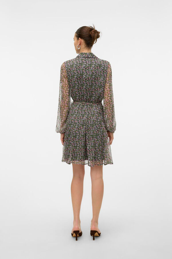 Vero Moda Vestido corto tejido vaporoso Negro