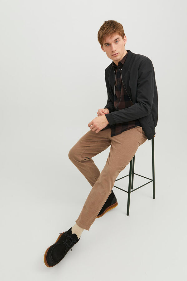 Cortefiel Pantalón chino tapered fit Marrón