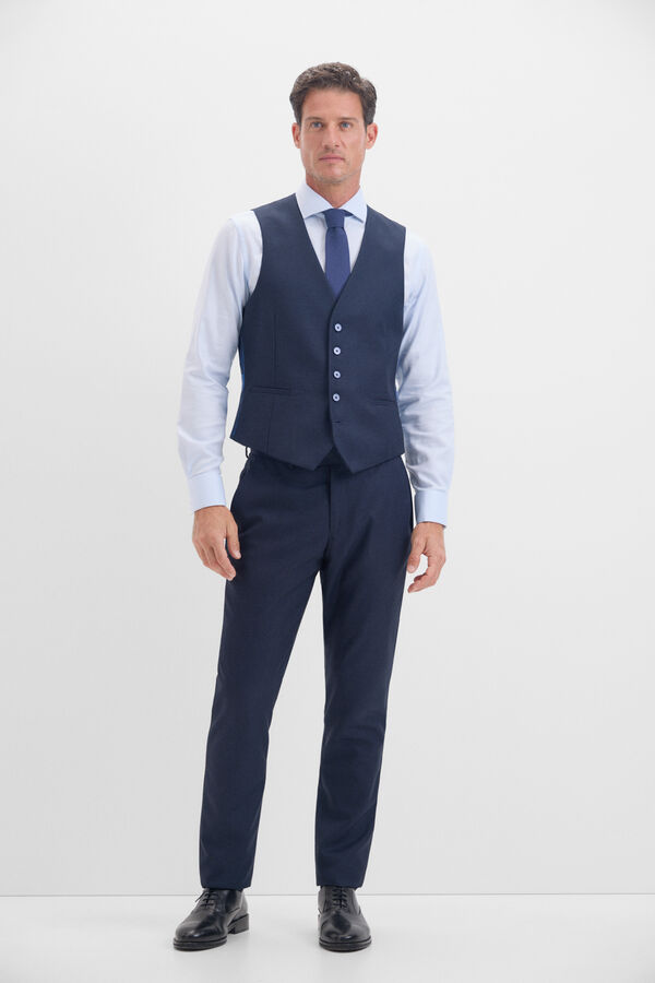 Cortefiel Pantal&oacute;n cuadros serie xxi Azul marino