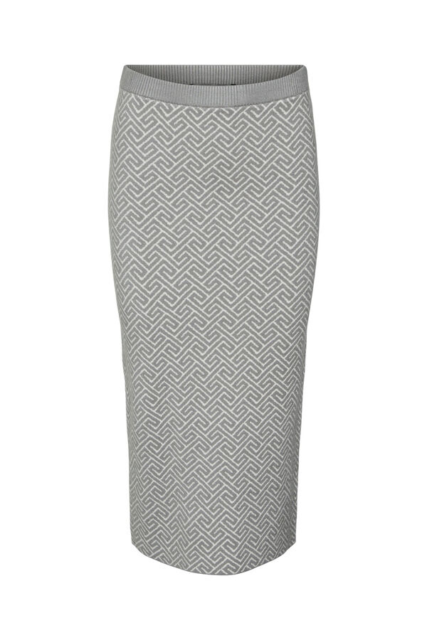Vero Moda Falda midi de punto Gris