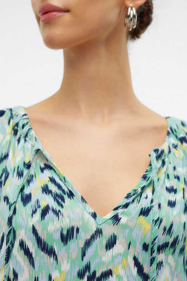 Vero Moda Top de mujer de manga corta Verde