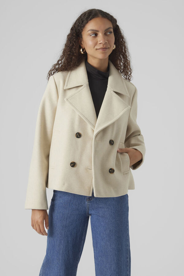 Vero Moda Chaqueta corta con botones de mujer Gris