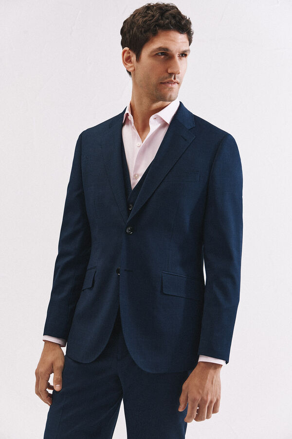 Cortefiel Blazer azul slim fit Azul