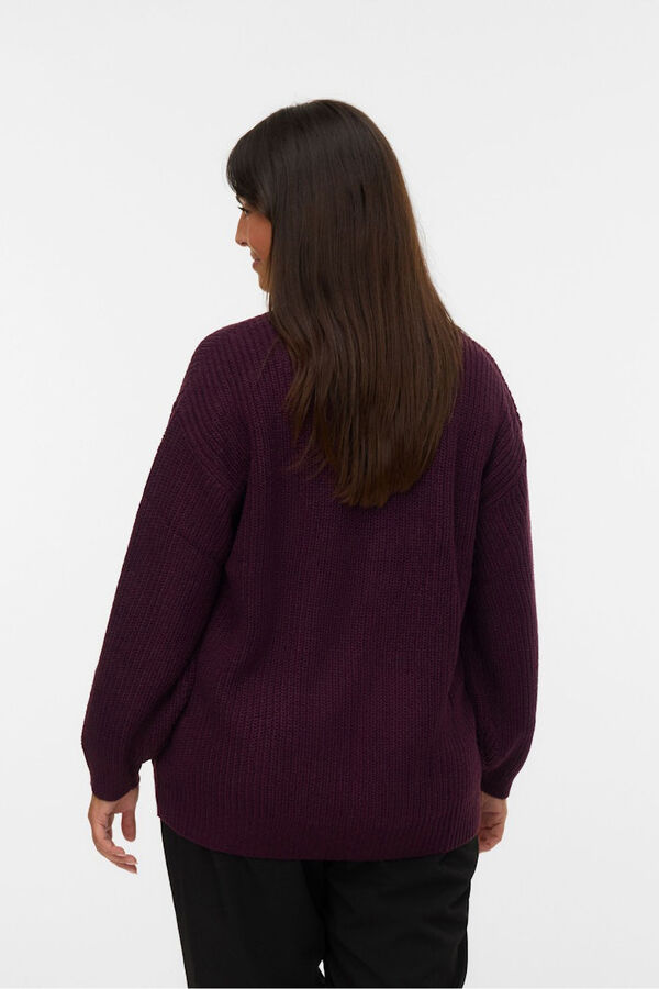 Vero Moda Curve C&aacute;rdigan de punto fr&iacute;o talla grande Morado