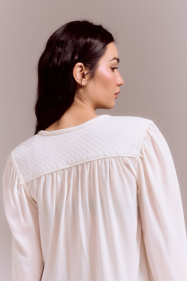 Slowlove Blusa com pala cintado = entallado Branco