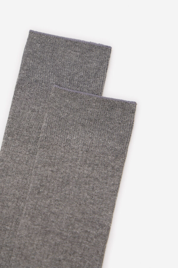 Cortefiel Meia liso com coolmax Cinzento