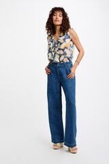 Morgan Vaquero pernera ancha Azul