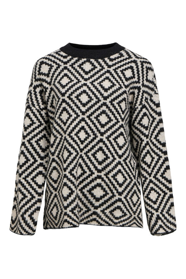 Object Jersey lana estampado Negro