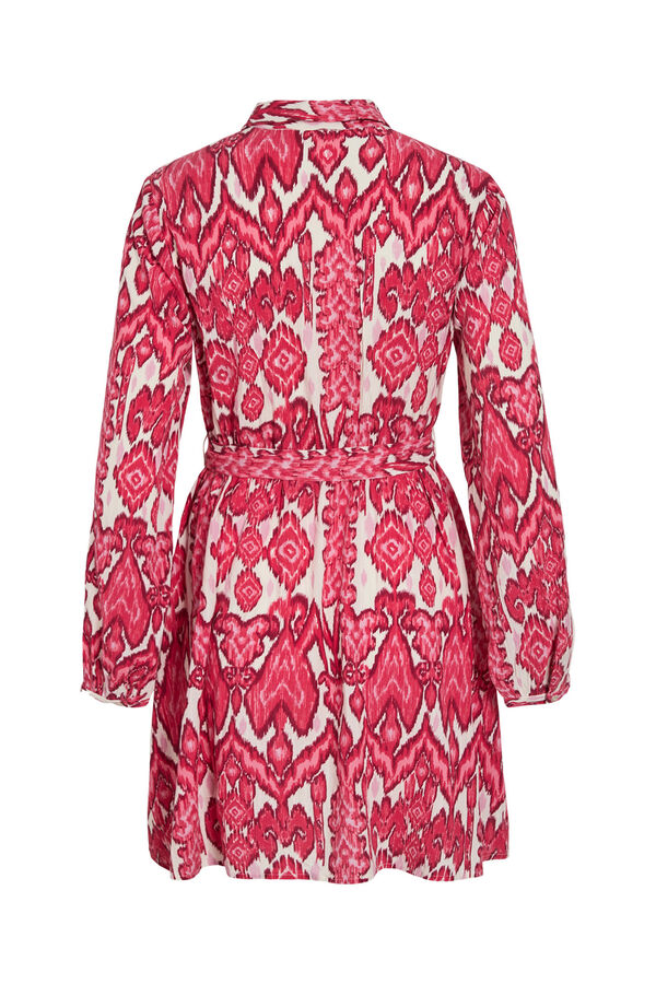 Vila Vestido curto estampado em viscose Impress&atilde;o