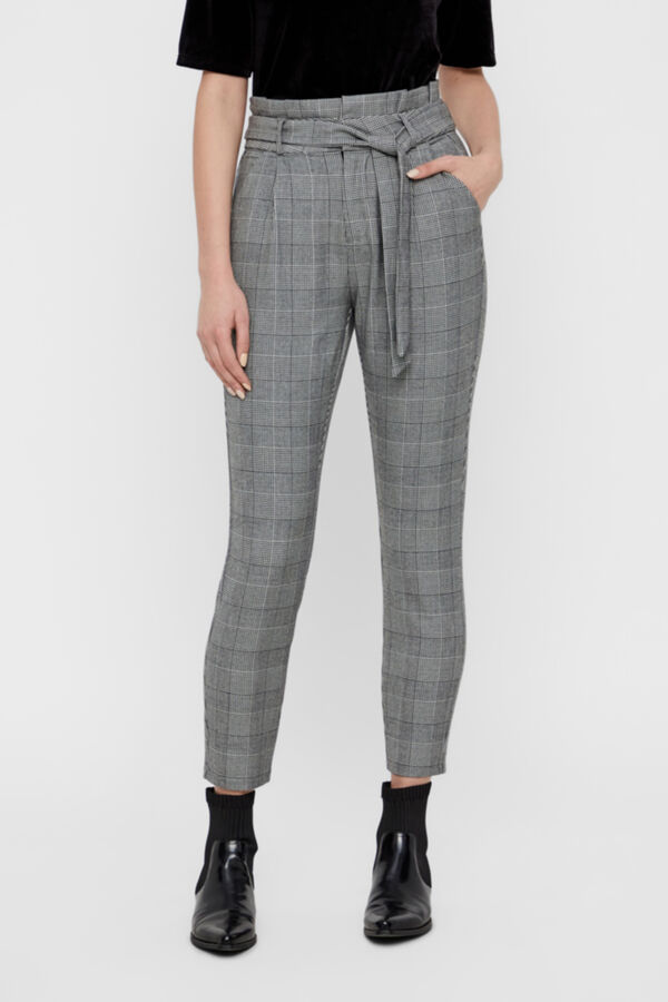 Vero Moda Calças compridas de mulher retas Cinzento