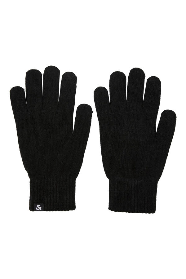 Cortefiel Guantes de punto con poliéster reciclado Negro