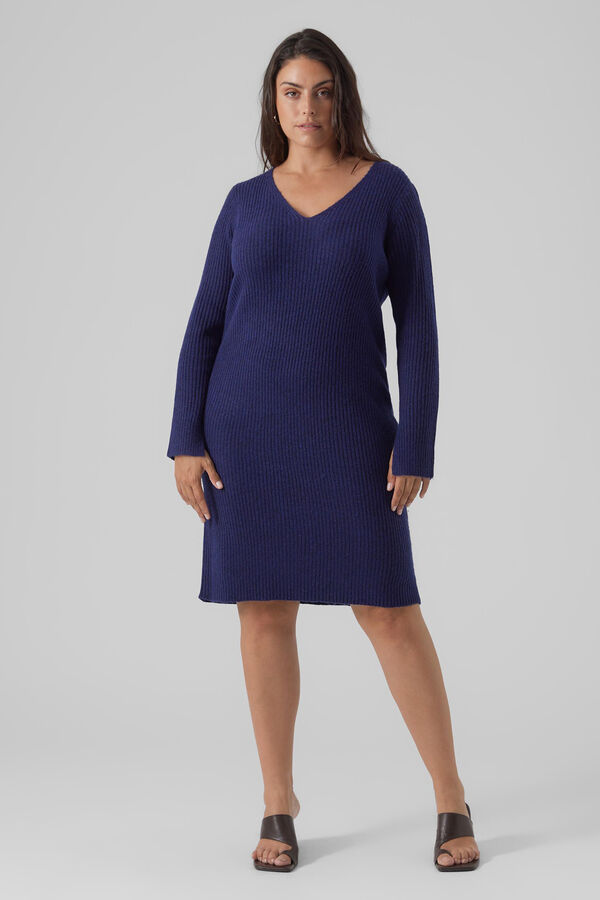 Vero Moda Curve Vestido de punto talla grande Azul