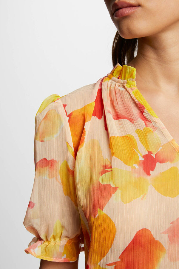 Morgan Blusa decote em V estampada Amarelo