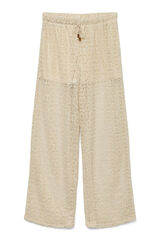 Vero Moda Pantalón largo fluido con calados Gris