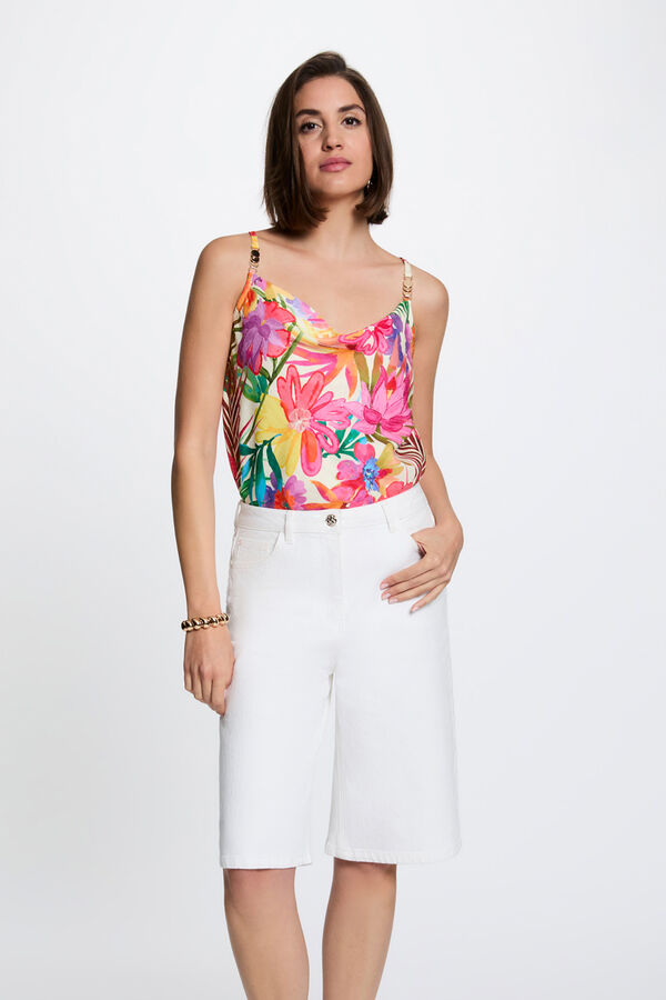 Morgan Top de lingerie estampado floral Multicolorido