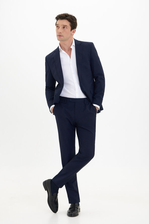 Cortefiel Americana cuadros serie xxi Azul marino