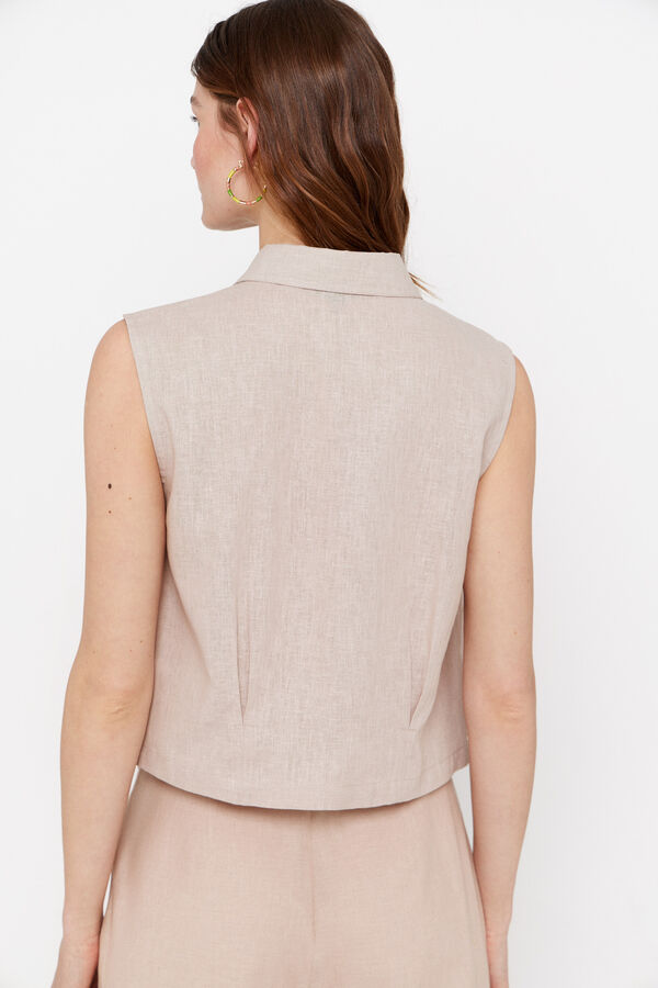 Cortefiel Blusa cuello camisero Arena