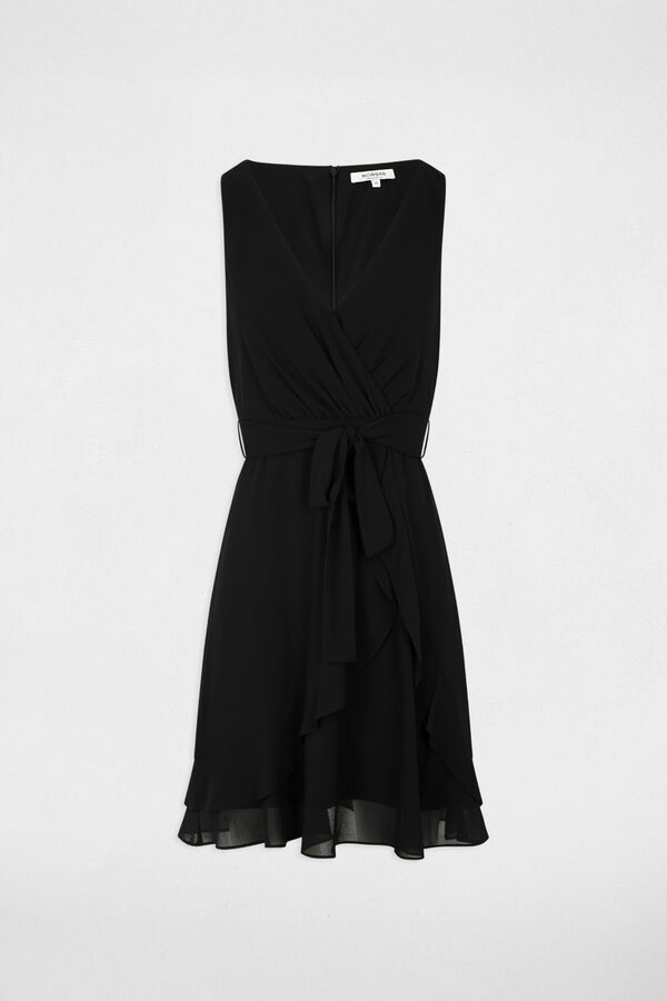 Morgan Vestido curto cruzado Preto