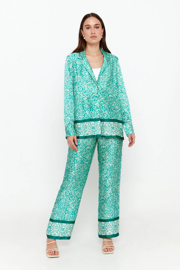 Vero Moda Blazer fluida estampada Turquesa