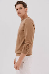 Cortefiel Jersey algod&oacute;n cashmere cuello caja Beige
