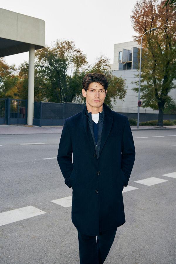 Cortefiel Casaco forro remov&iacute;vel Azul