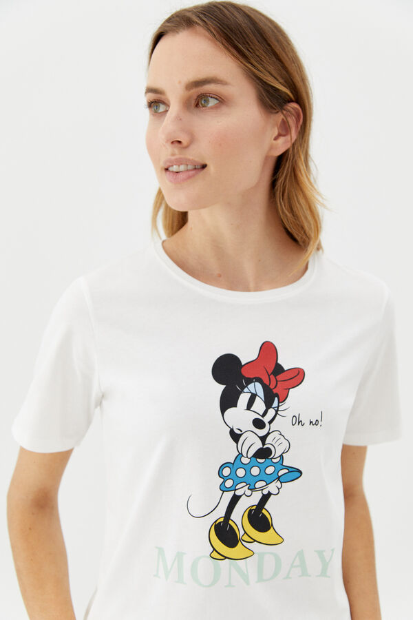 Cortefiel Camiseta Disney Blanco