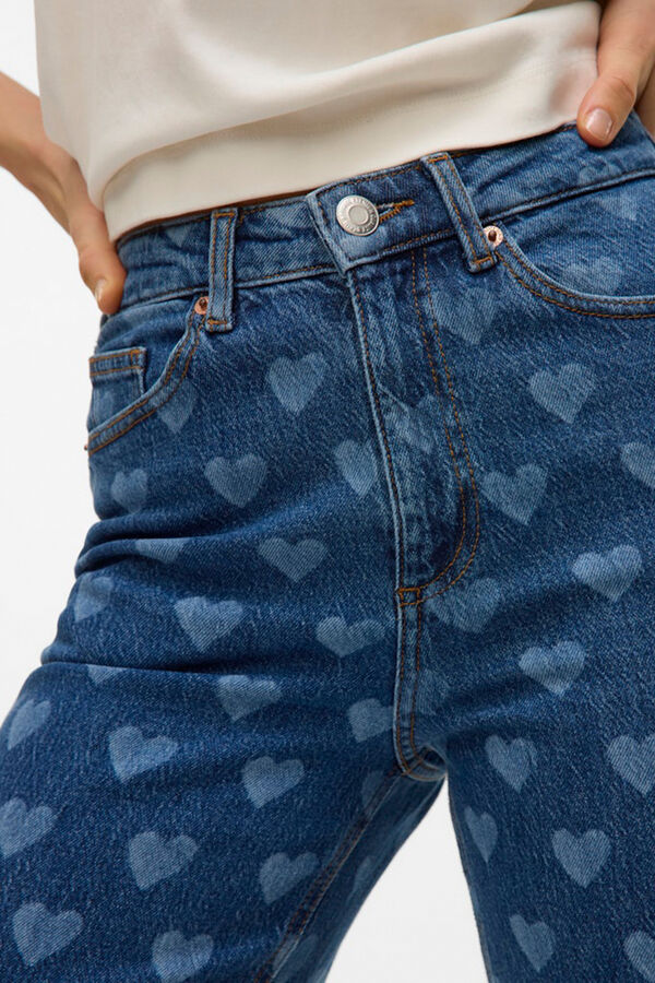 Vero Moda Pantal&oacute;n vaquero estampado Azul