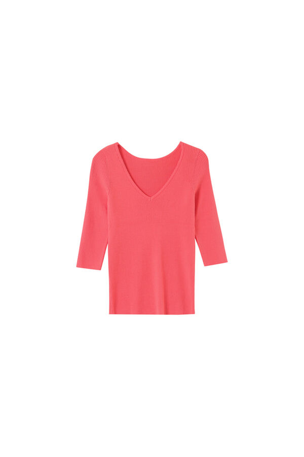 Grace & Mila Jersey de punto de canal&eacute; Coral