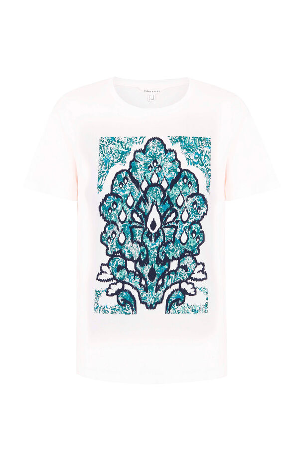 Cortefiel T-shirt estampada algod&atilde;o Impress&atilde;o
