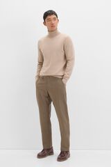 Cortefiel Jersey algod&oacute;n cashmere cuello alto Beige