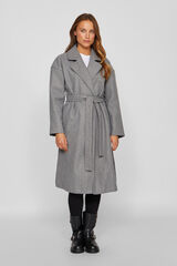 Vila Abrigo largo de pa&ntilde;o Gris