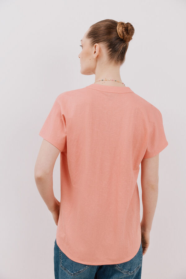 Cortefiel Blusa manga ca&iacute;da Coral