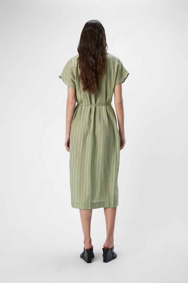 Object Vestido midi de manga curta Cinzento