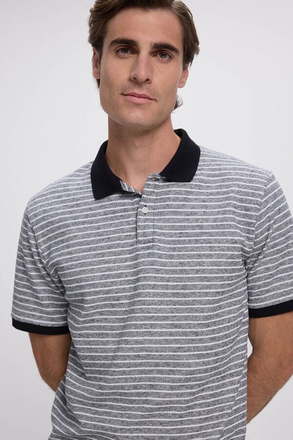 Jack & Jones Pólo de malha de regular fit Preto