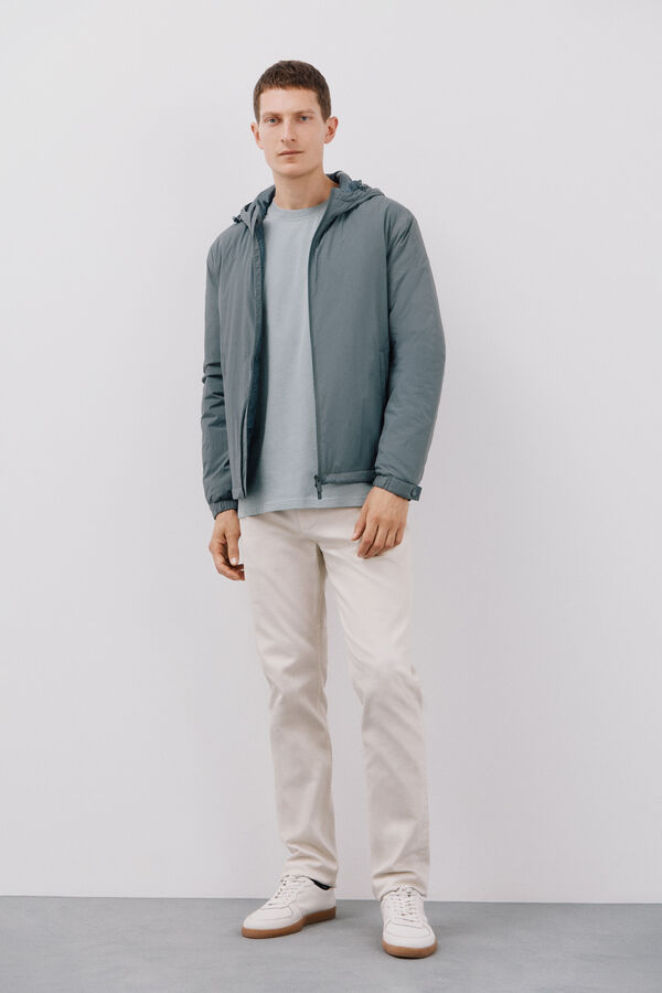 Cortefiel Cazadora capucha Turquesa