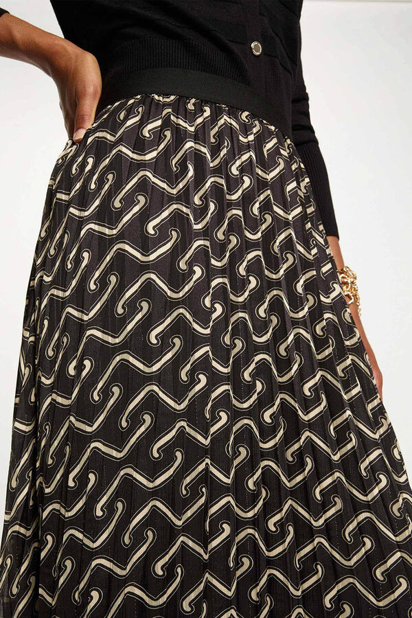 Morgan Falda larga plisada Multicolor