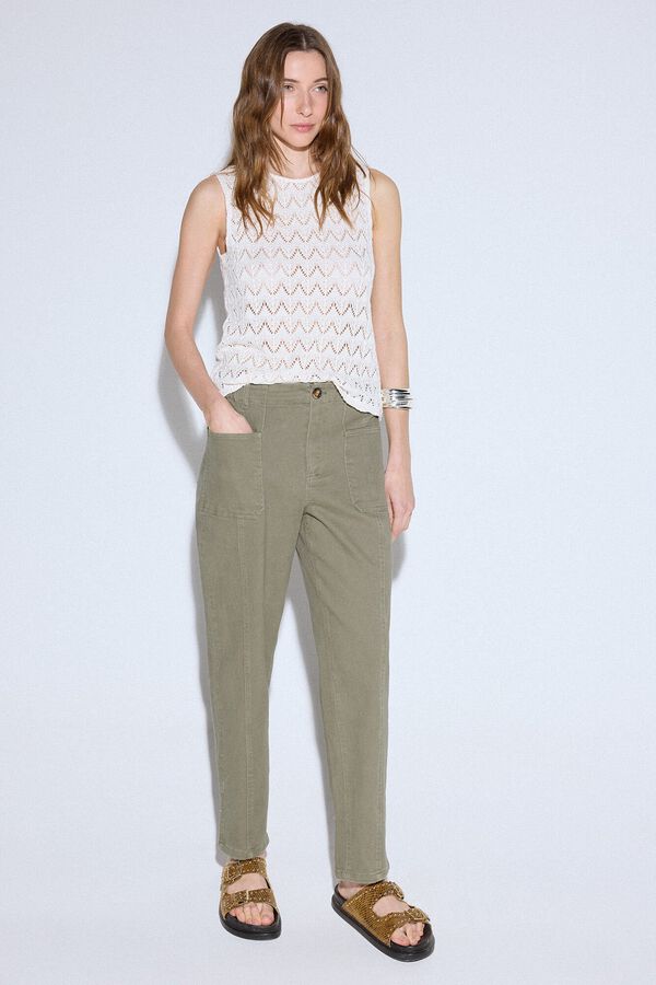 Slowlove Calça cargo larga Verde