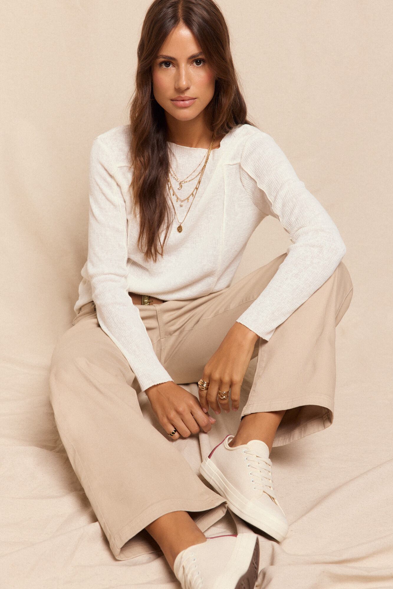 Slowlove Cal&ccedil;a jeans com abertura baixa 