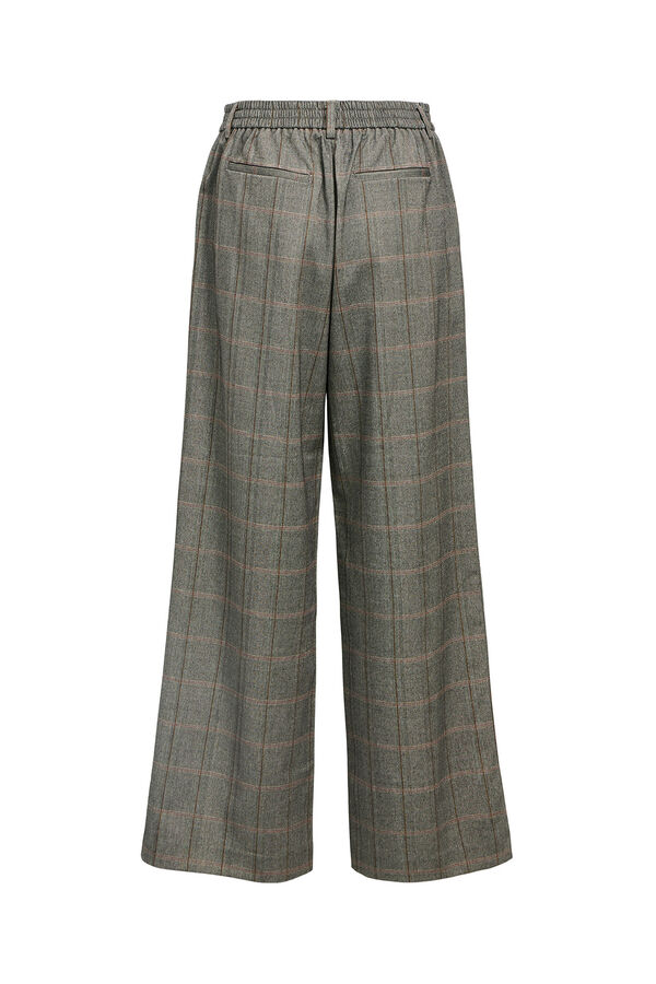 Object Pantal&oacute;n de vestir con cuadros Marr&oacute;n