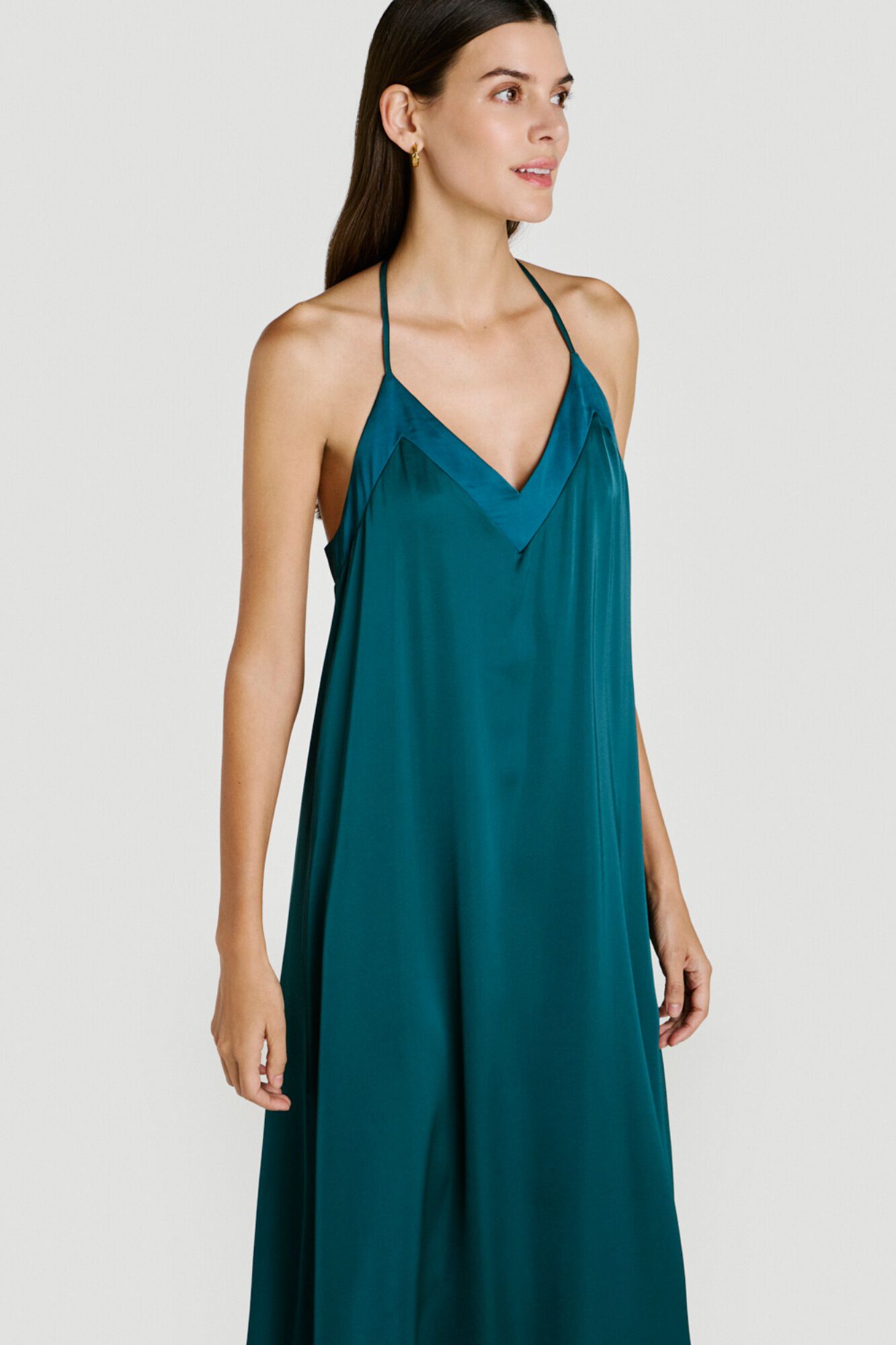 Vila Vestido comprido de al&ccedil;as com renda
