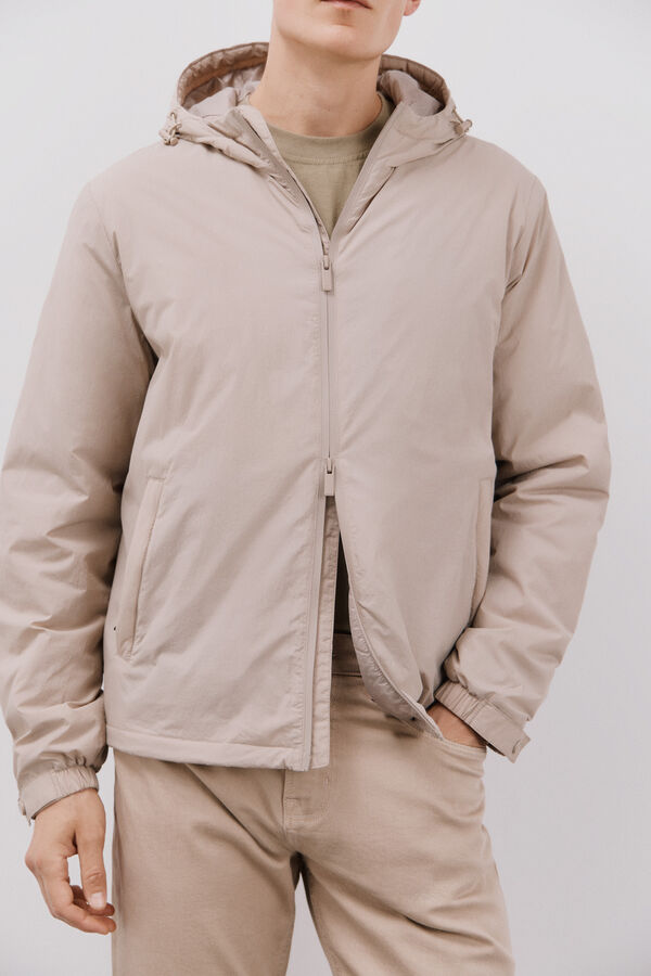 Cortefiel Cazadora capucha Beige