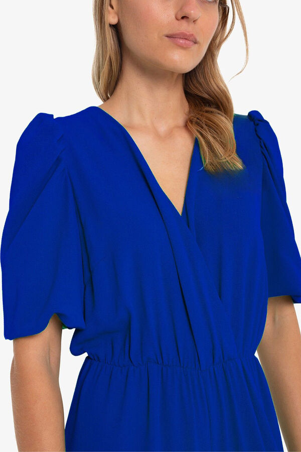 Cupl&eacute; Macac&atilde;o mangas crepe Azul