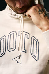OOTO Sudadera logo con capucha Marfil