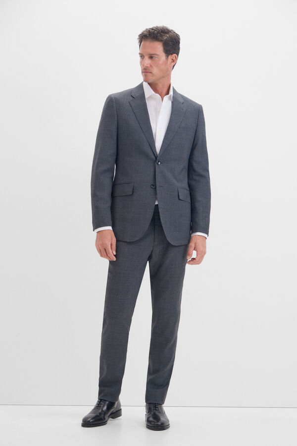 Cortefiel Blazer cinzento slim fit Cinzento