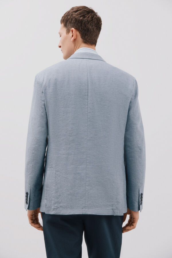 Cortefiel Blazer de linho Azul