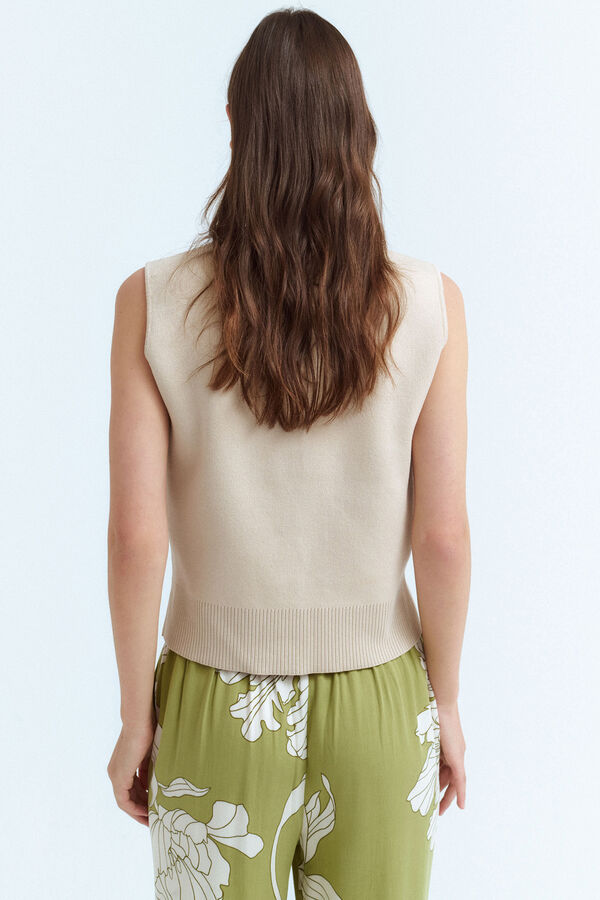 Vila Chaleco de punto abotonado Gris