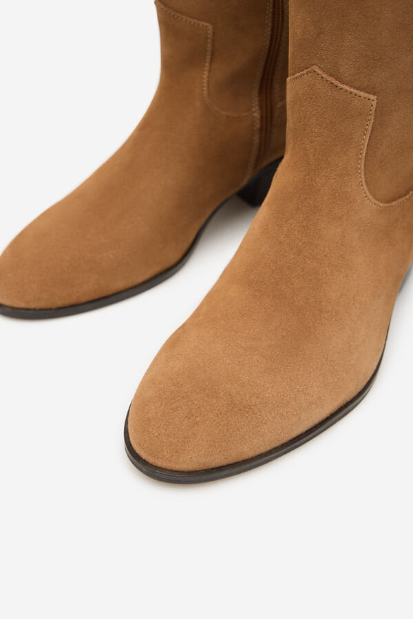 Cortefiel Bota de cowboy de croute Castanho
