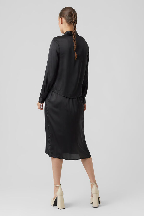 Vero Moda Camisa básica de mujer manga larga Preto